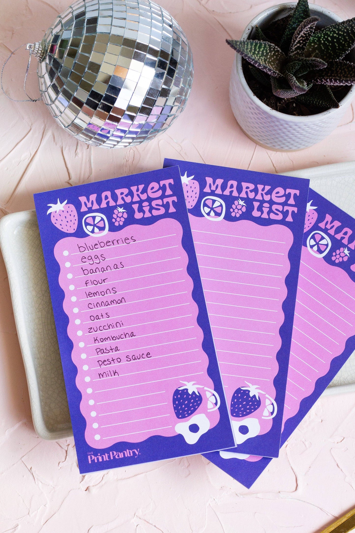 Market Grocery List Notepad